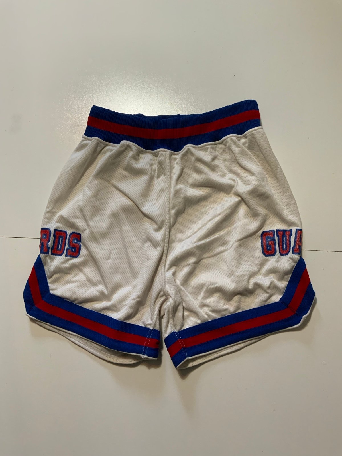 Vintage 70s Rawlings Guards Pro Cut 5” Inseam Sand Knit Detroit Pistons Shorts