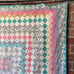 Vintage Trip Around The World Tie Quilt 78” X 83”