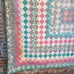 Vintage Trip Around The World Tie Quilt 78” X 83”
