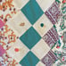 Vintage Trip Around The World Tie Quilt 78” X 83”