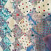 Vintage Trip Around The World Tie Quilt 78” X 83”