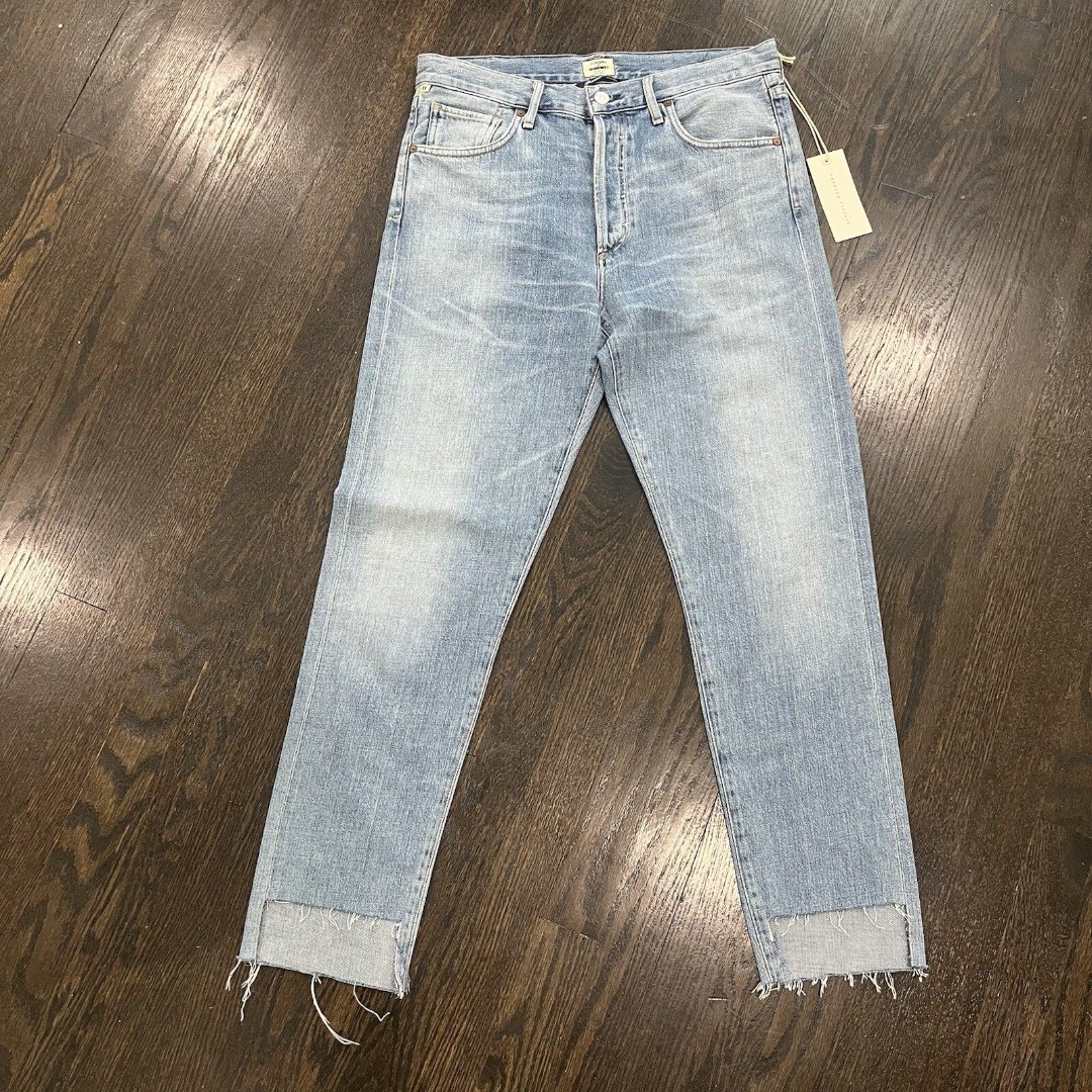 Citizens Of Humanity Jeans Women’s 28 Liya Hi Lo Hem Blue Horizon Raw 31x28