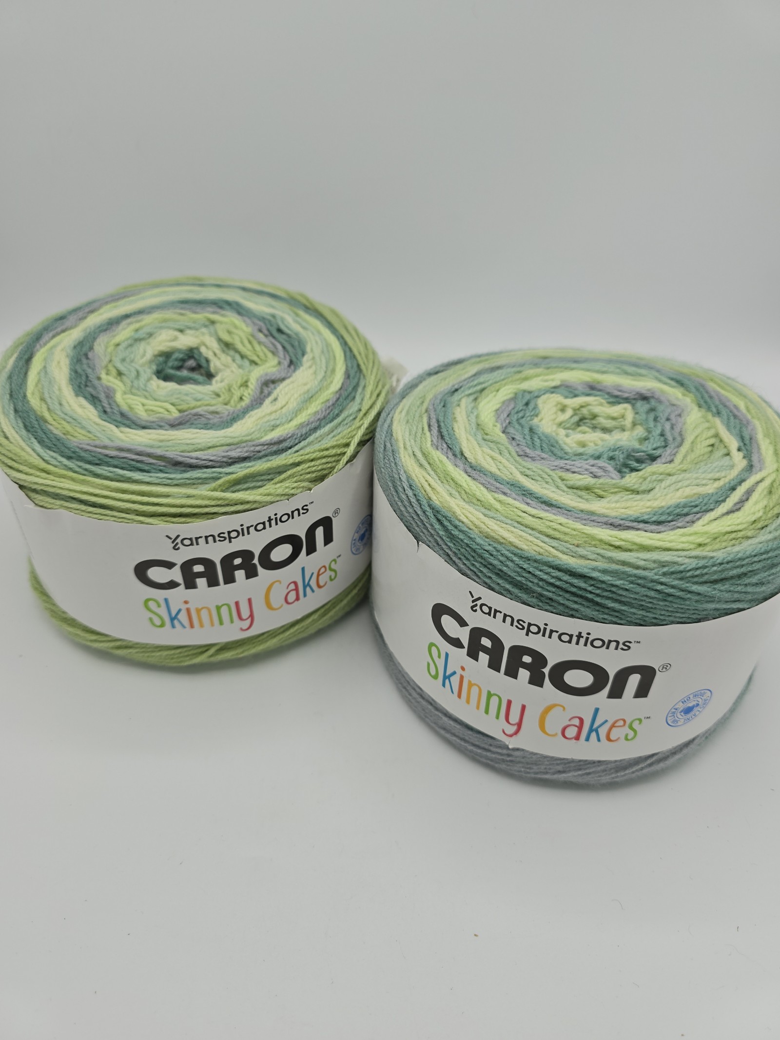 Caron Skinny Cakes yarn lot of 2 NEW in Sweet Mints *Hard to Find*