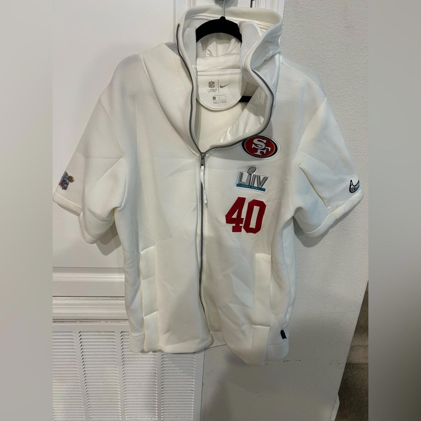Nike NFL San Francisco 49ers Super Bowl LIV 100 Anniversary Snap Jacket L New!