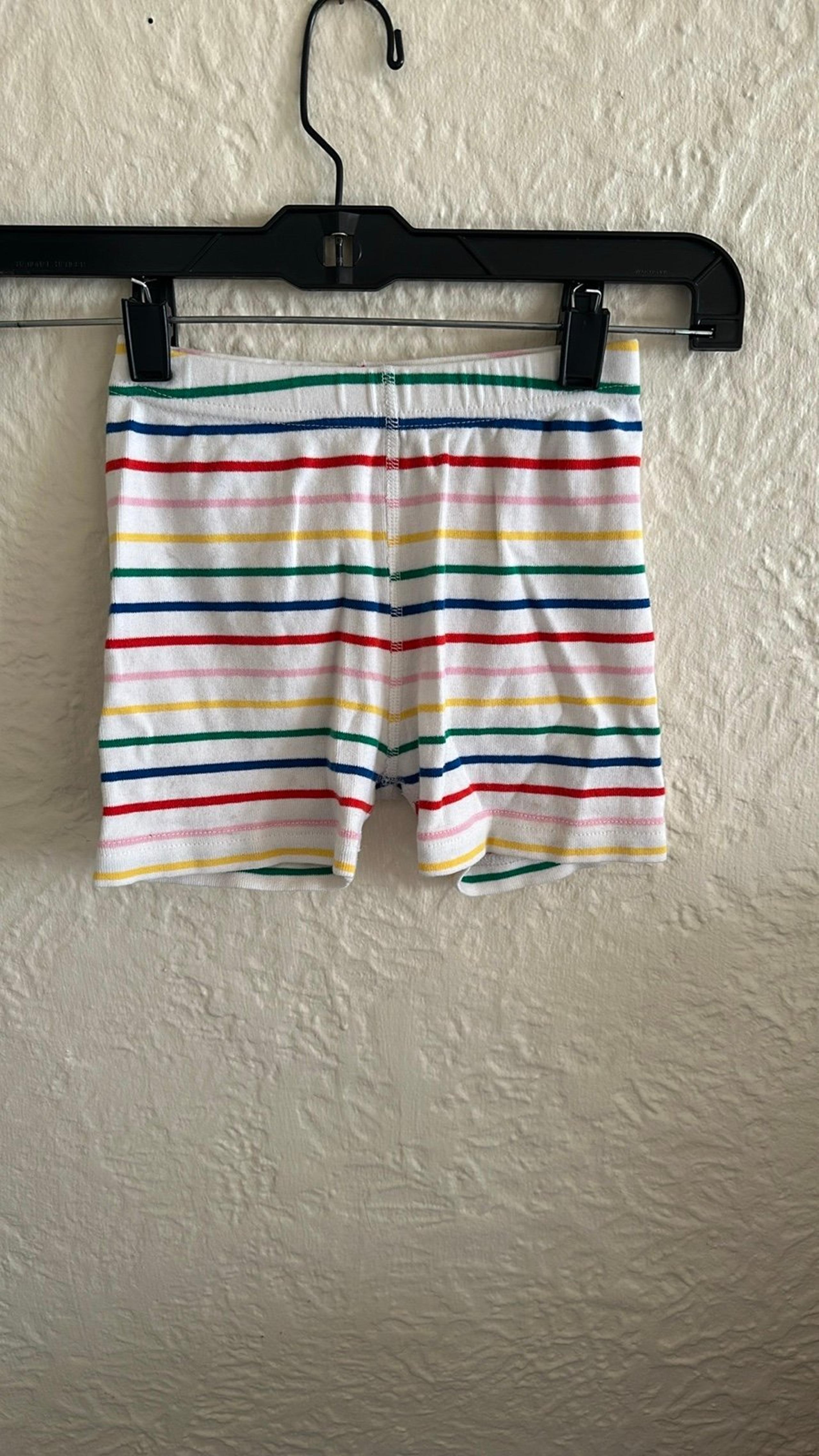 Hanna Andersson Rainbow Colorful Striped Shorts 5 Red Blue Yellow Pink Green 5
