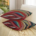 Set of 2 Throw Pillow Covers 18x18 Bohemian Wavy Pillow Covers Rainbow