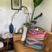 Set of 2 Throw Pillow Covers 18x18 Bohemian Wavy Pillow Covers Rainbow