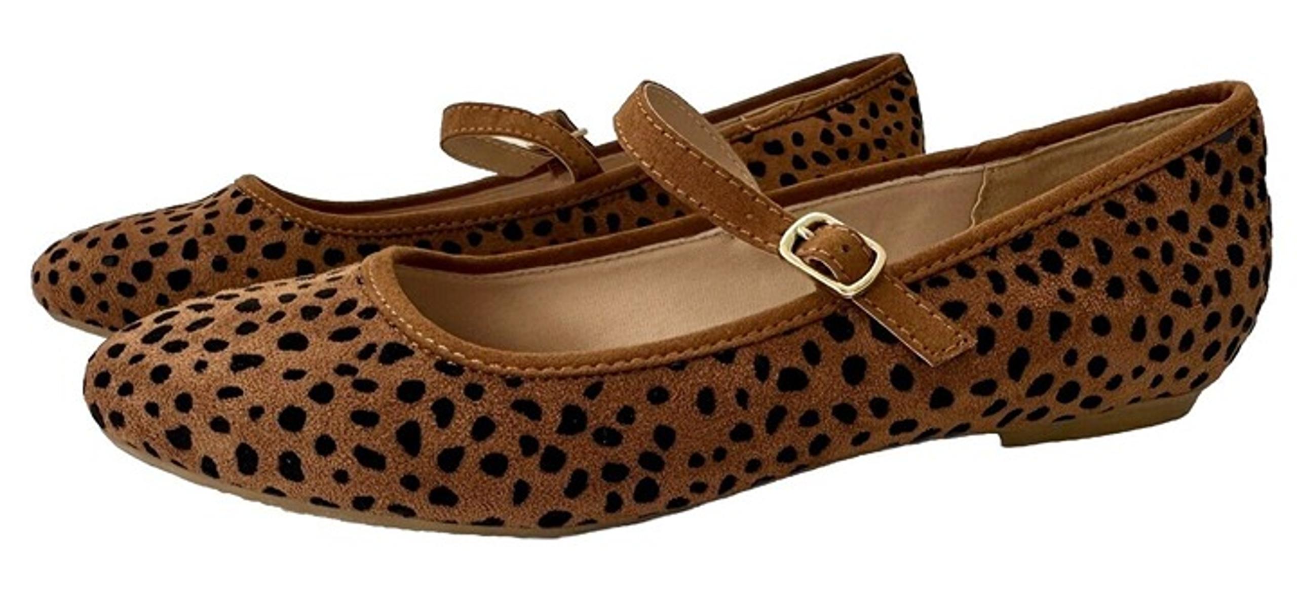 New Isaac Mizrahi Women's Leopard Print Mary Jane Ballet Flats Shoes Sz 7.5