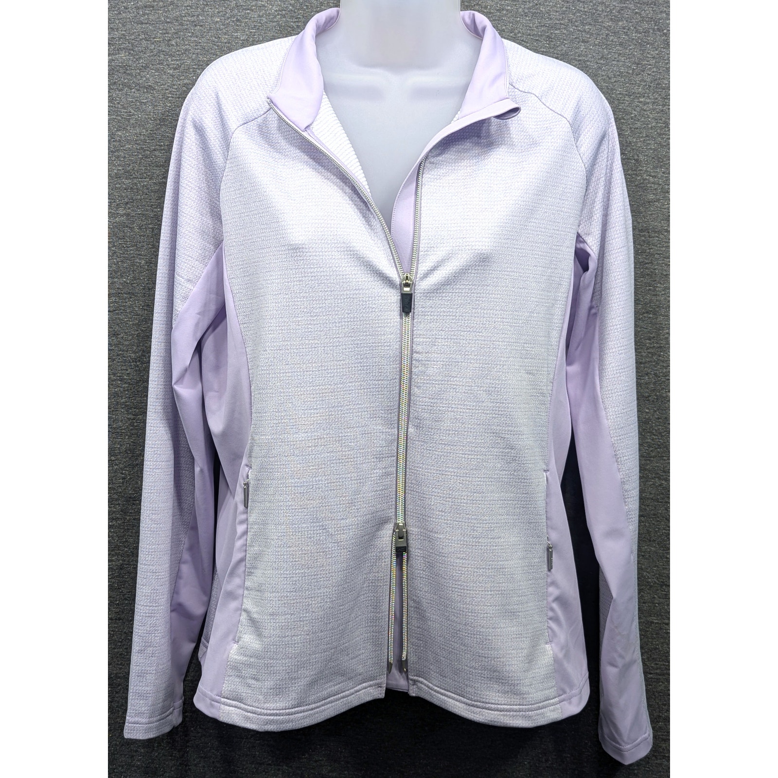 KJUS Women's Jacket - Lavender, Emelia Midlayer, Double Zip, UPF 50+, Size Large