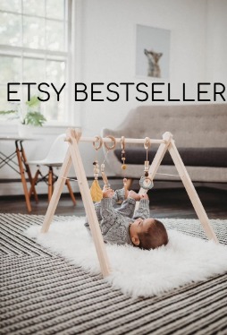 Wooden Baby Play Gym ↠ Ships Fast ↠ Scandinavian Minimalism ↠ Eco-friendly & Org
