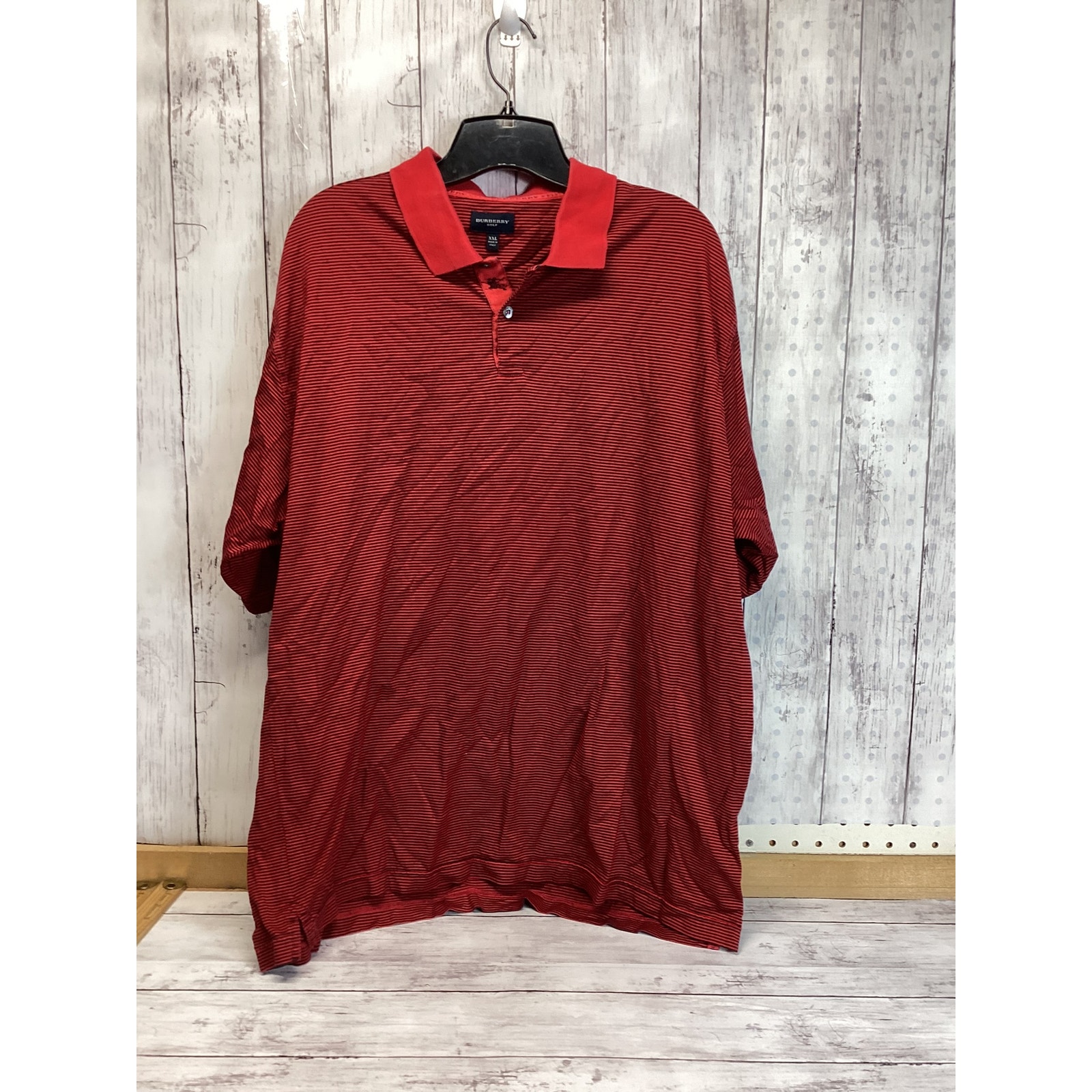 BurBerry Mens Polo Shirt Red Size XXL