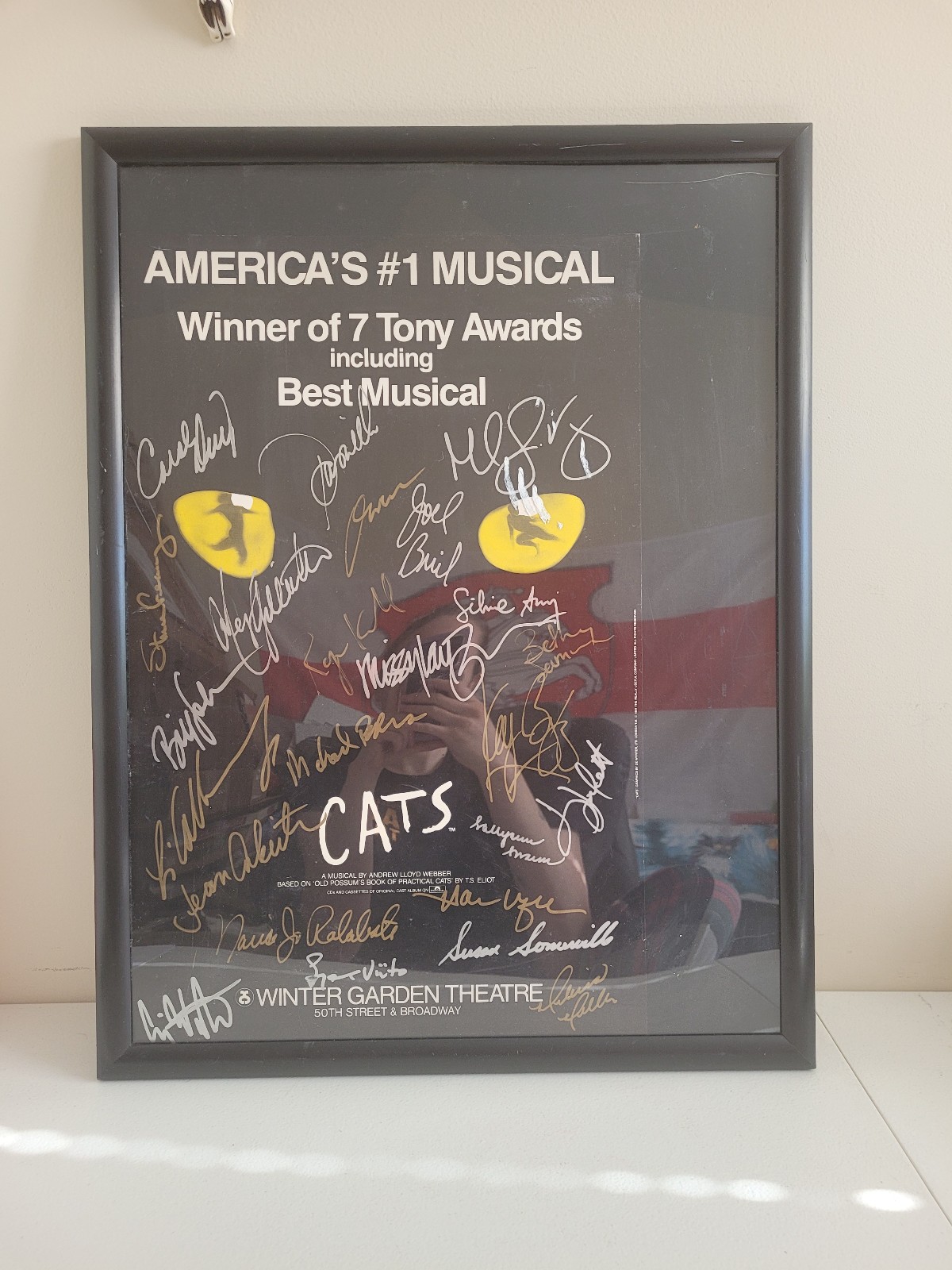 CATS America's #1 Broadway Musical CAST Poster SIGNED Winter Garden Theater