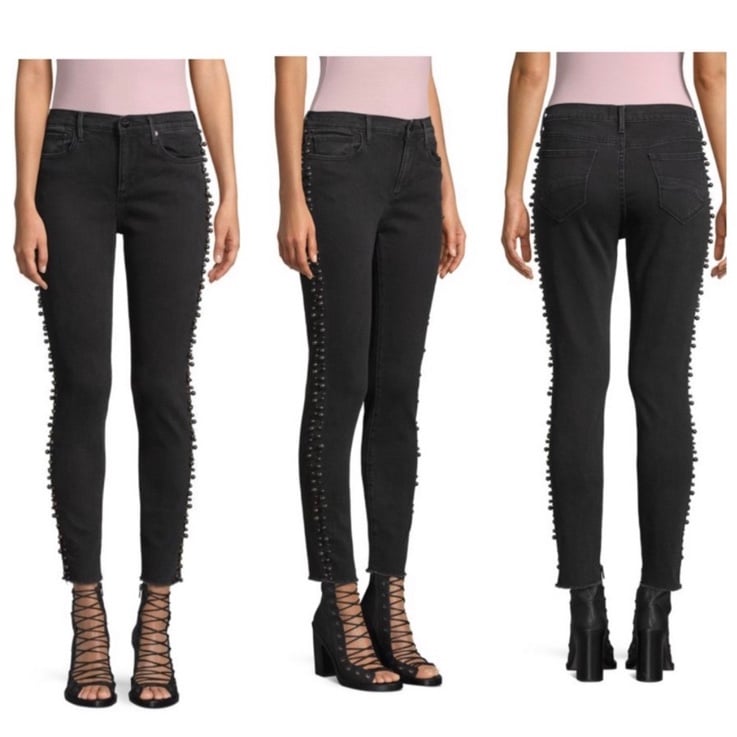Driftwood Jackie Faux Pearl-Embelished Ankle Skinny Jeans