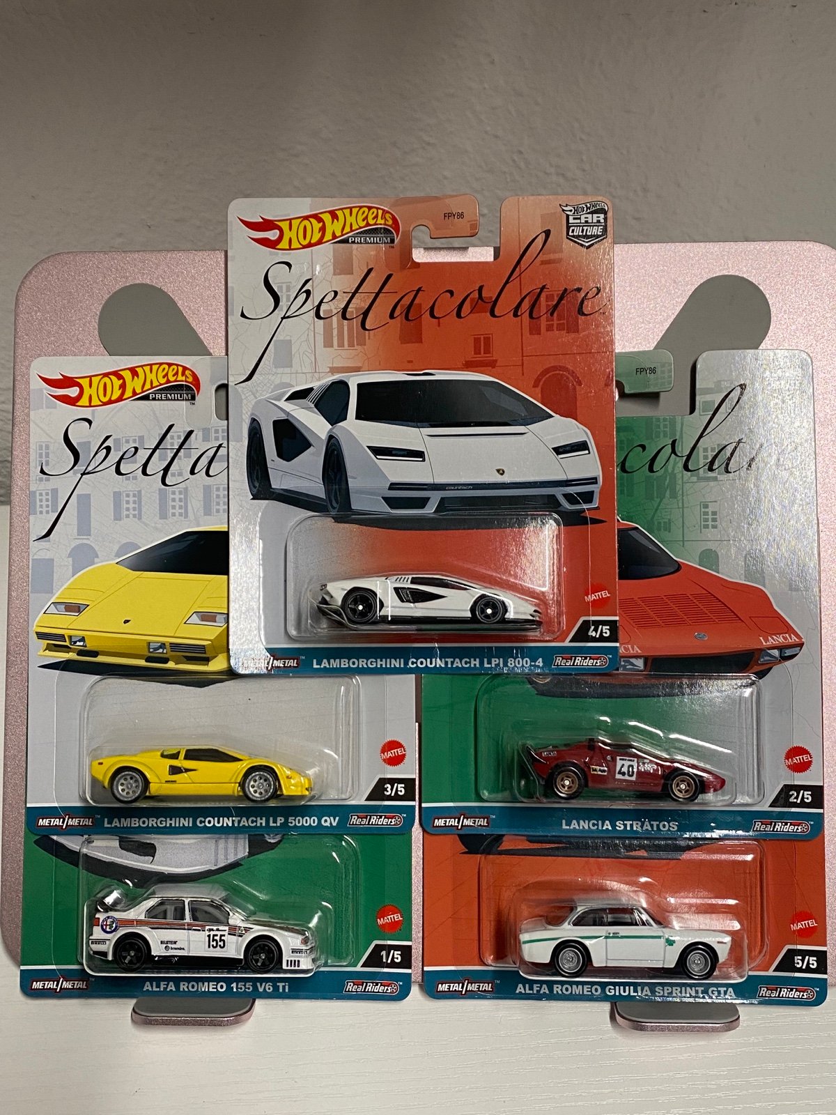 HOT WHEELS PREMIUM CAR CULTURE SPETTACOLARE 5 CAR SET (IN HAND)
