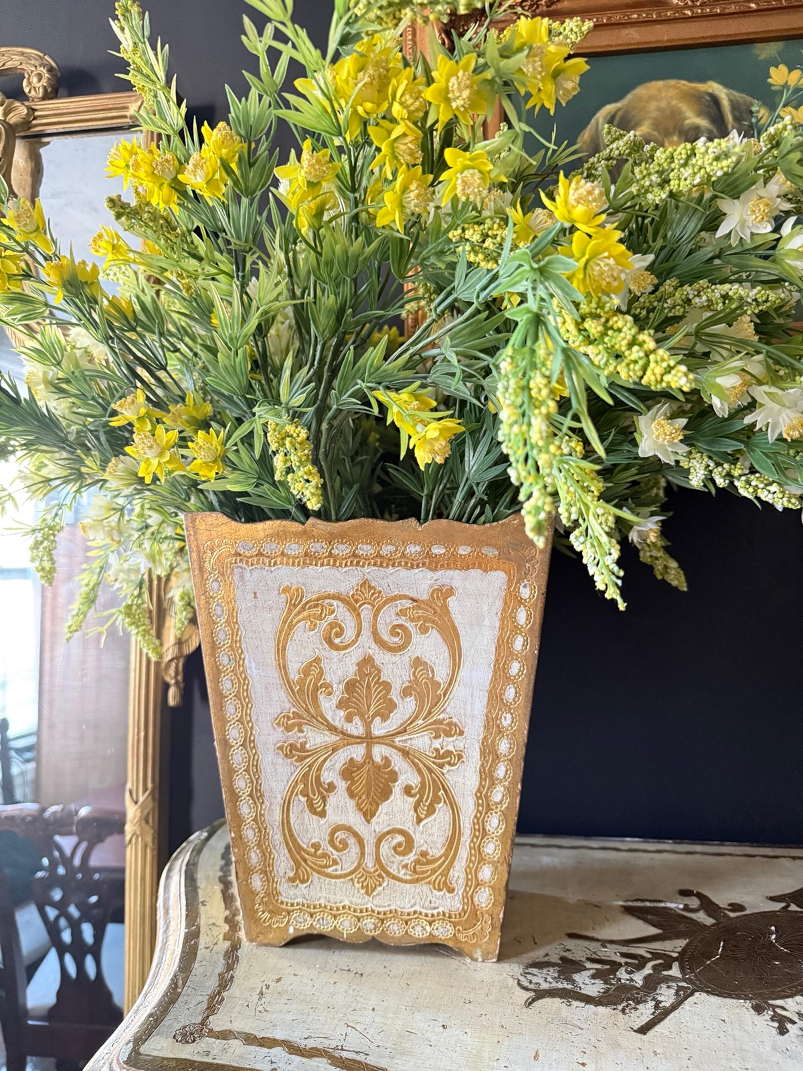 Italian Florentine Wooden Basket