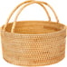 13 ×13 ×6 Rattan Picnic Basket with Handles, Large Round Gift Basket,
