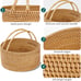 13 ×13 ×6 Rattan Picnic Basket with Handles, Large Round Gift Basket,