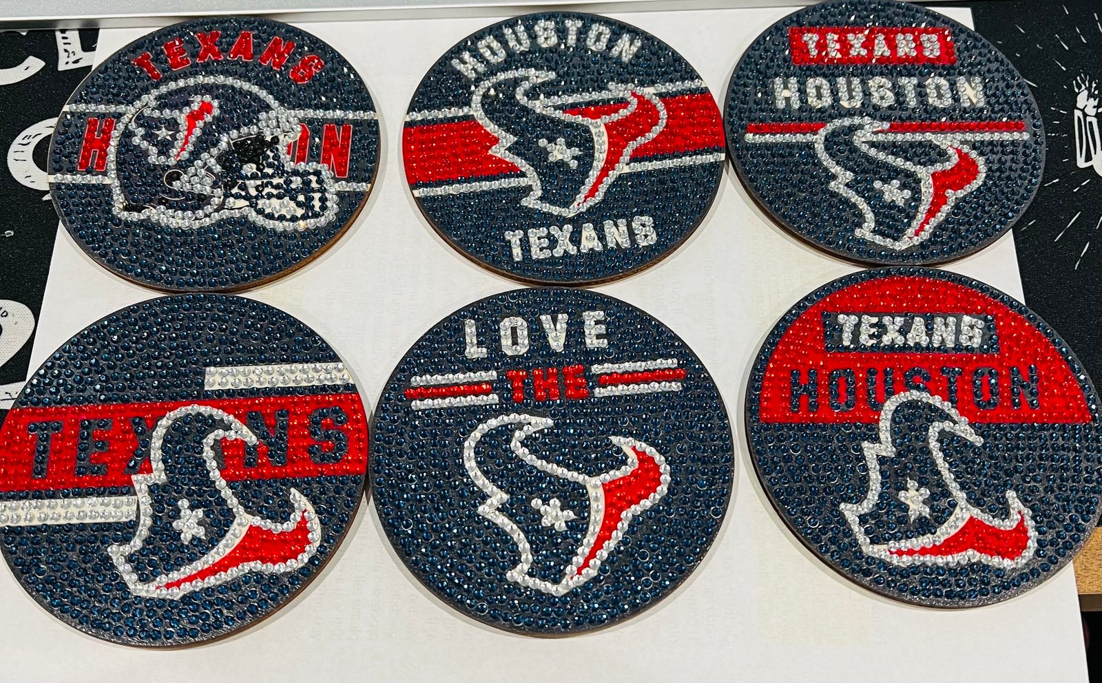 Handmade NFL Bling Coaster Set!