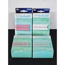Brother P-Touch Embellish 1 Satin Ribbon Assorted No Duplicates (LOT OF 4) NIB