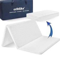 Cribkike Trifold Pack and Play Mattress, Waterproof Playpen Mattress
