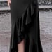Miusol NWT Crossover Bodice High-Low Ruffled Hemline Sleeveless Dress Size Large