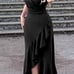 Miusol NWT Crossover Bodice High-Low Ruffled Hemline Sleeveless Dress Size Large