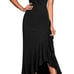 Miusol NWT Crossover Bodice High-Low Ruffled Hemline Sleeveless Dress Size Large