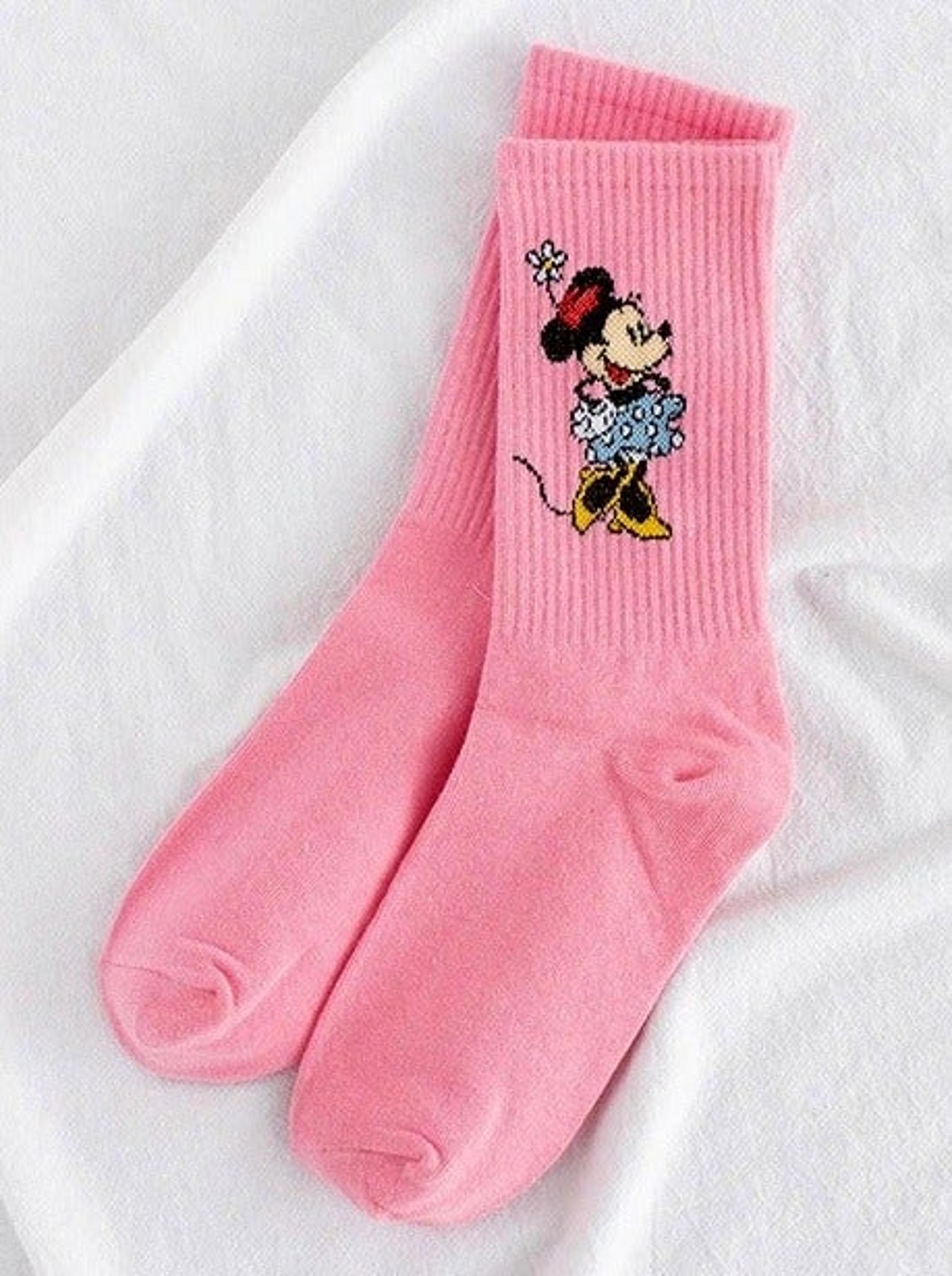 Minnie Mouse Socks Pink~Womens Girls
