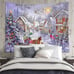 Christmas Tapestry Winter Snow Scene Tapestry Wall Decor Christmas Trees Snow