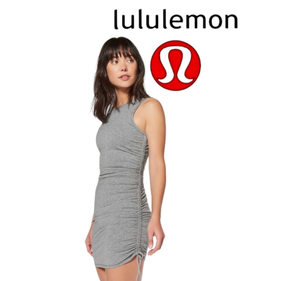 Lululemon Cinch It Dress in Heathered Medium Grey Sz Small 2/4