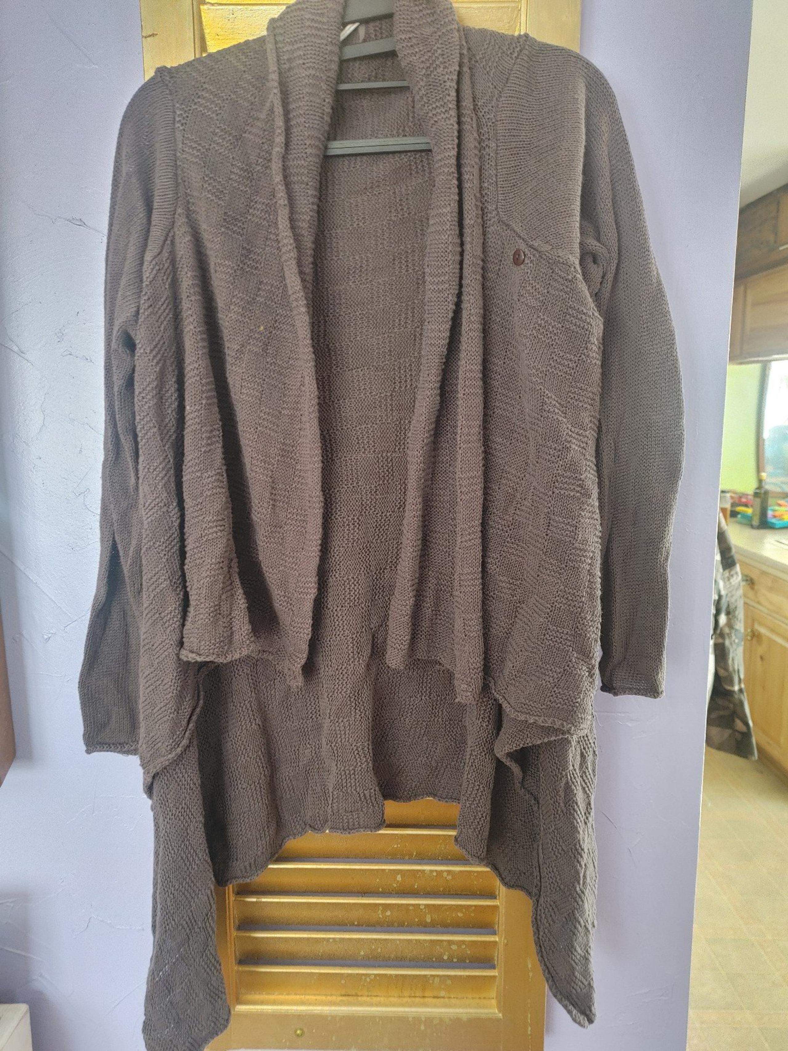 Moreno knit draped open cardigan