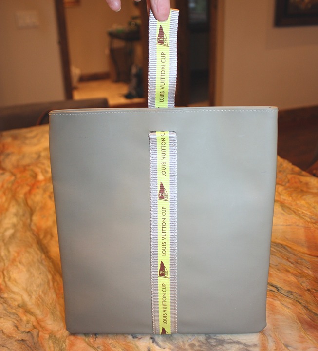 Authentic, Rare LOUIS VUITTON D60184 2003 Limited LV Cup Pouch Bag Gray Yellow