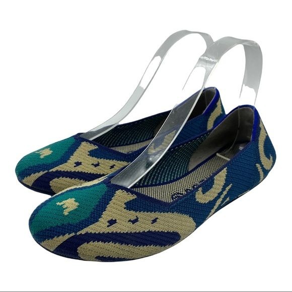 Rothy’s retired Moroccan blue flats size 8.5