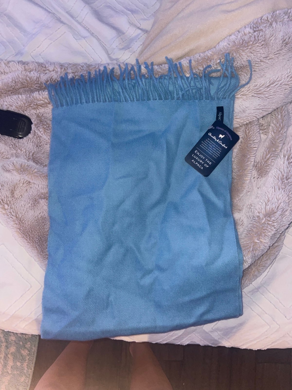 NWT Blue Alpaca scarf