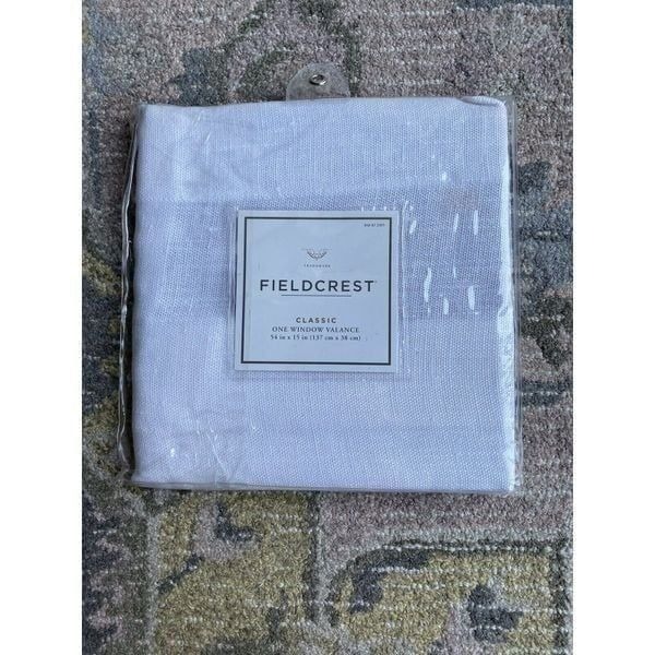 Fieldcrest Linen Off White Curtains Valance