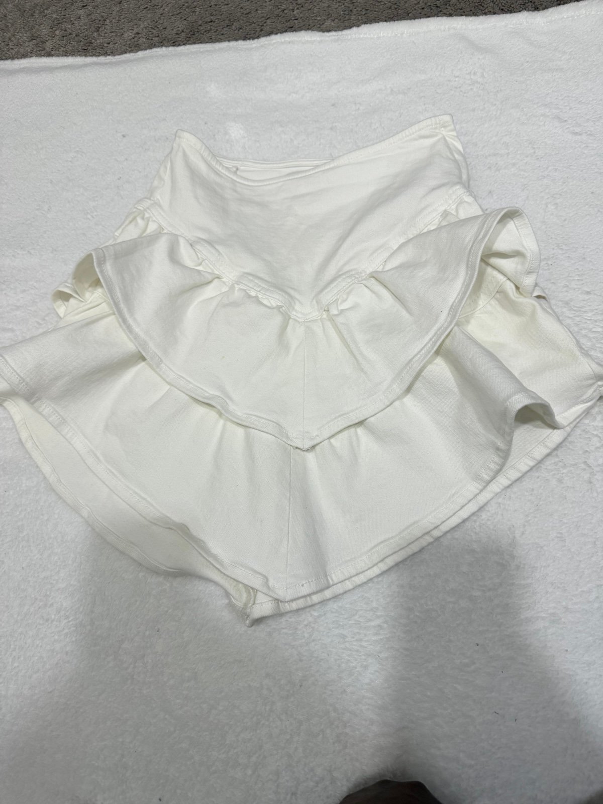MOTHER The Ruffle Mini Skirt