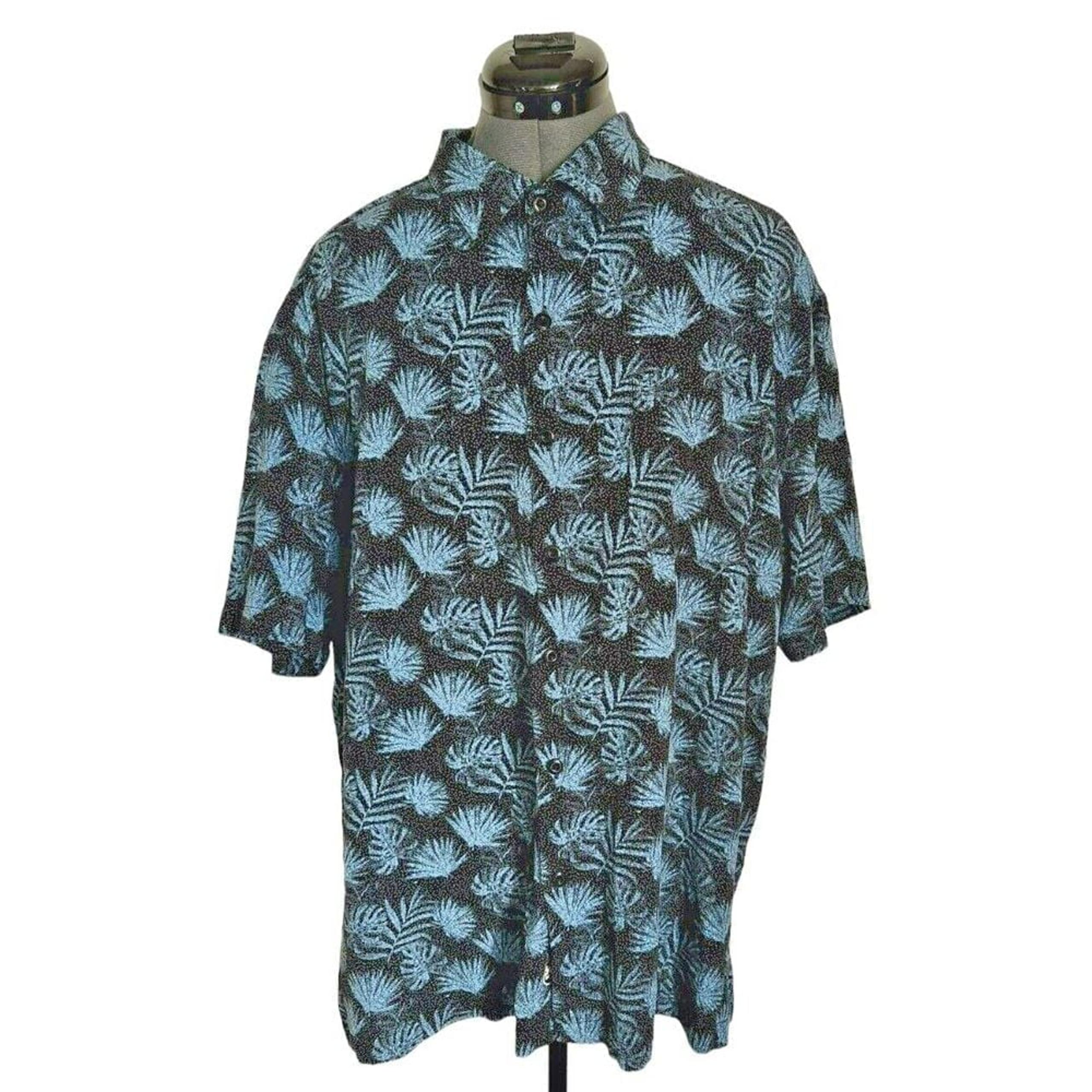 Nat Nast Luxury Originals Short Sleeve Button Up Shirt Size XL - Blue