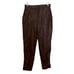 OPEN EDIT by Nordstrom Solid Brown Faux Leather High Rise Ankle Pants Medium