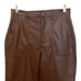 OPEN EDIT by Nordstrom Solid Brown Faux Leather High Rise Ankle Pants Medium