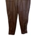 OPEN EDIT by Nordstrom Solid Brown Faux Leather High Rise Ankle Pants Medium