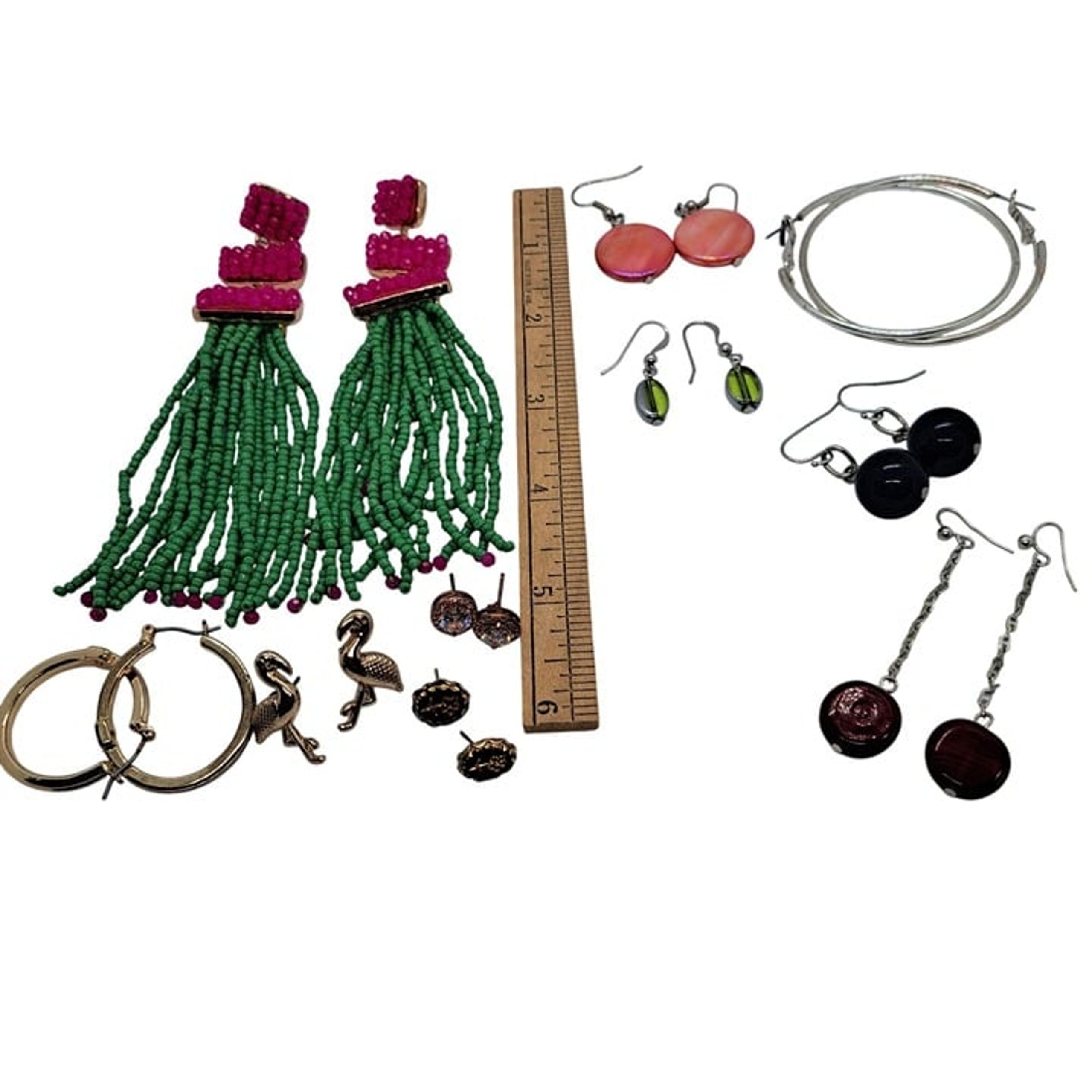 Lot of 10 pairs earrings some handmade
