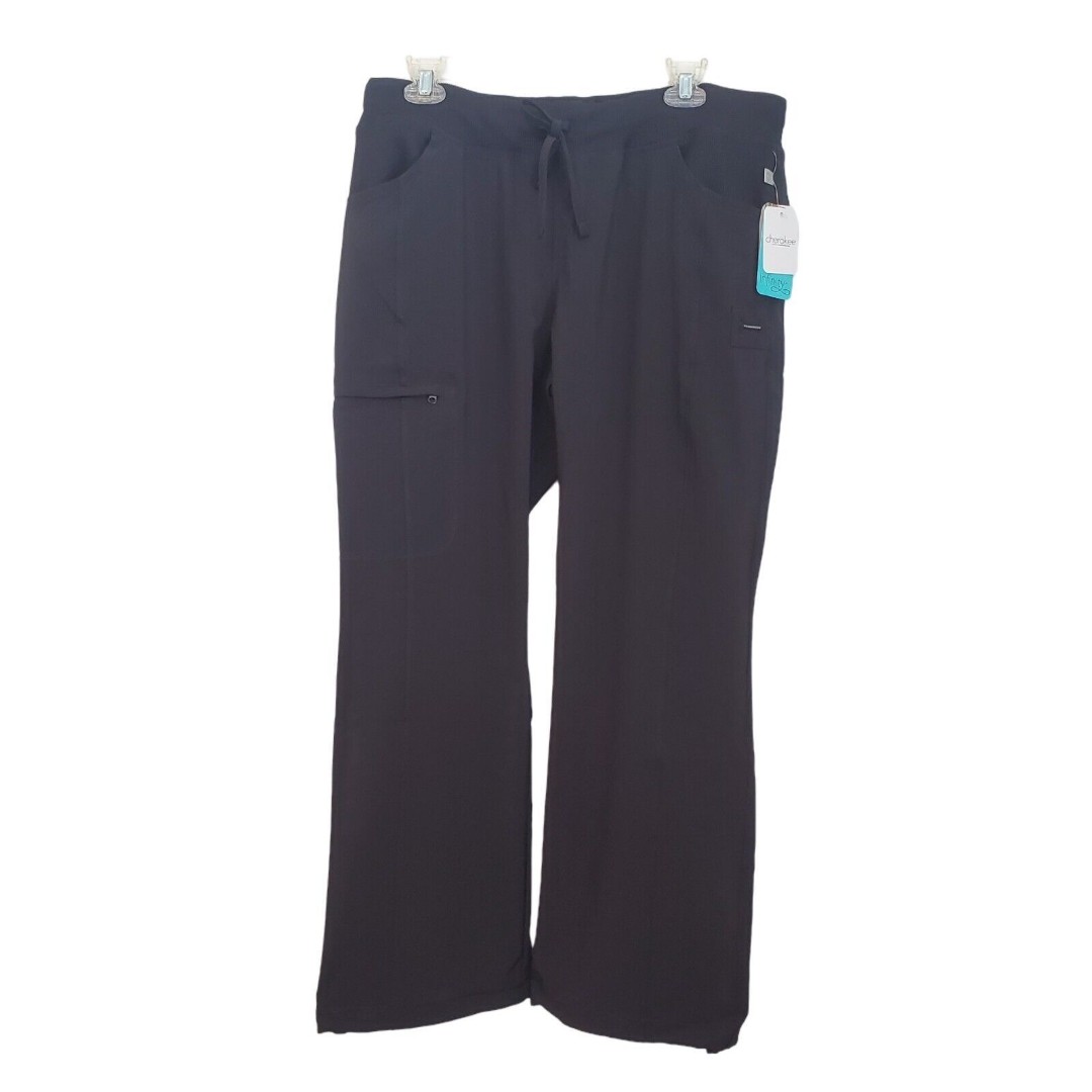 NWT Women's Cherokee Infinity Black Nursing Scrub Pants Size L Petite