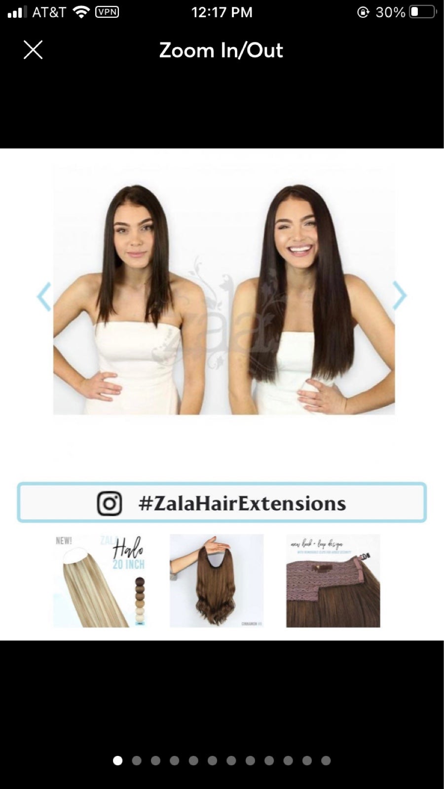 Zala 20 Inch Halo Hair Extensions Hidden Crown Brown Chestnut #6