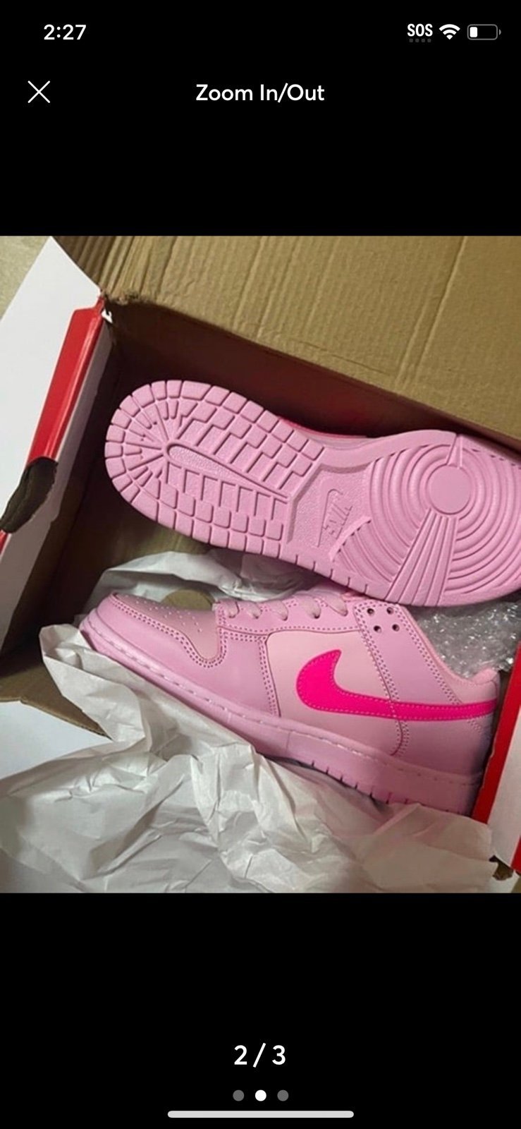 Nike Dunk Low triple pink 9.5 womens