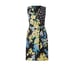 Slate & Willow Black Mixed-Media Floral Polka Dot Sheath V-Neck Dress 12