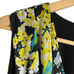 Slate & Willow Black Mixed-Media Floral Polka Dot Sheath V-Neck Dress 12