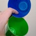 3pc Plastic Small Mini Kids Cups M&Ms Graphic Yellow Green Blue