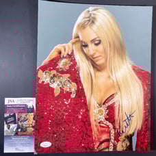 WWE NXT Charlotte Flair Autographed 11x14 Photo W Signed Wrestlemania JSA COA