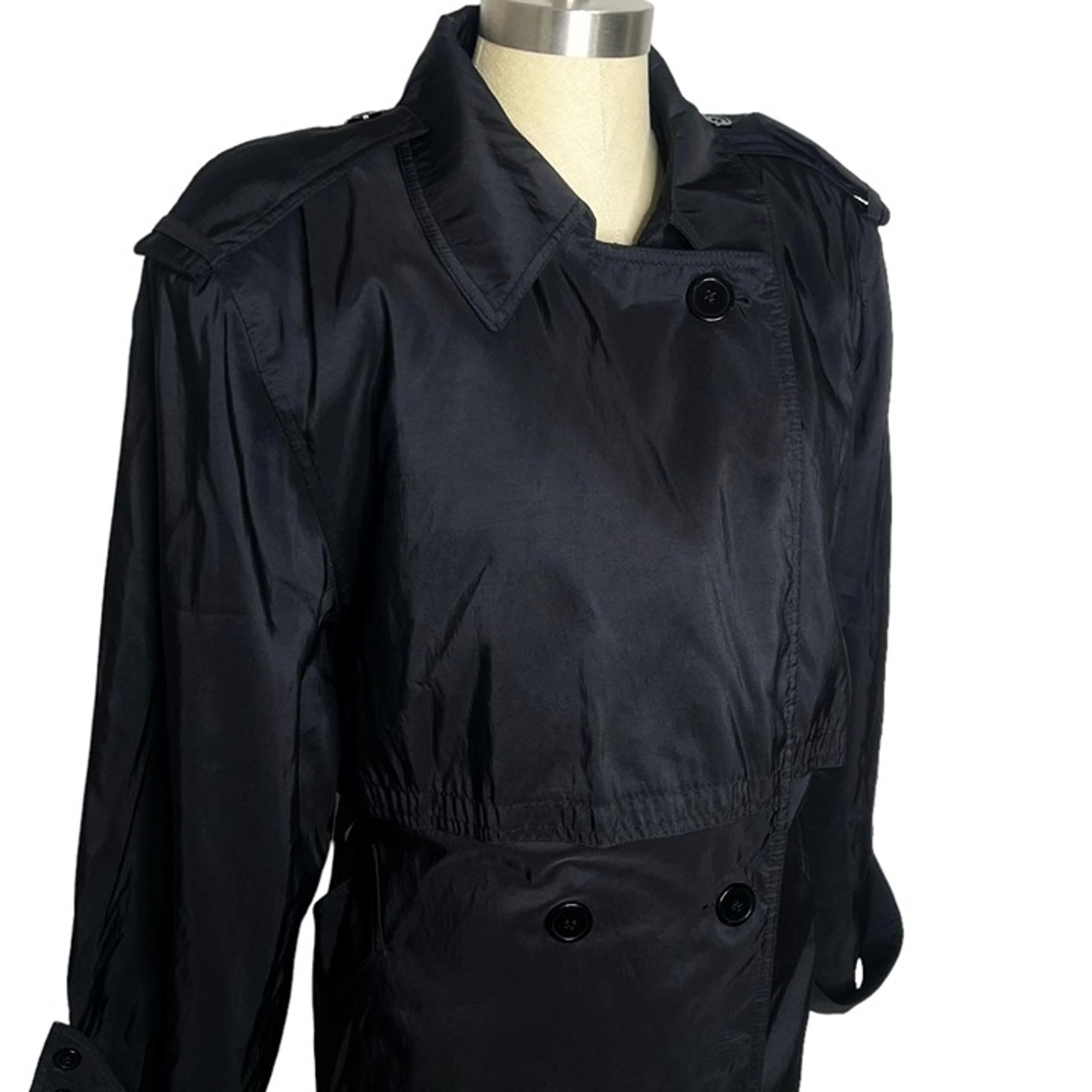 VTG Forecaster of Boston Trench Coat Womens Size 12 Black Union Made