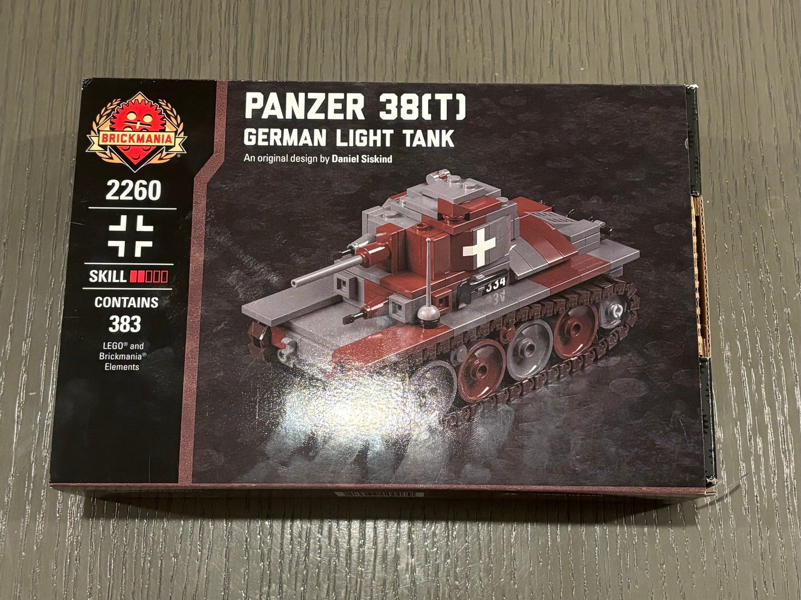 BRICKMANIA LEGO Panzer 38(t) -German Light Tank NO BARREL or small gun on turret